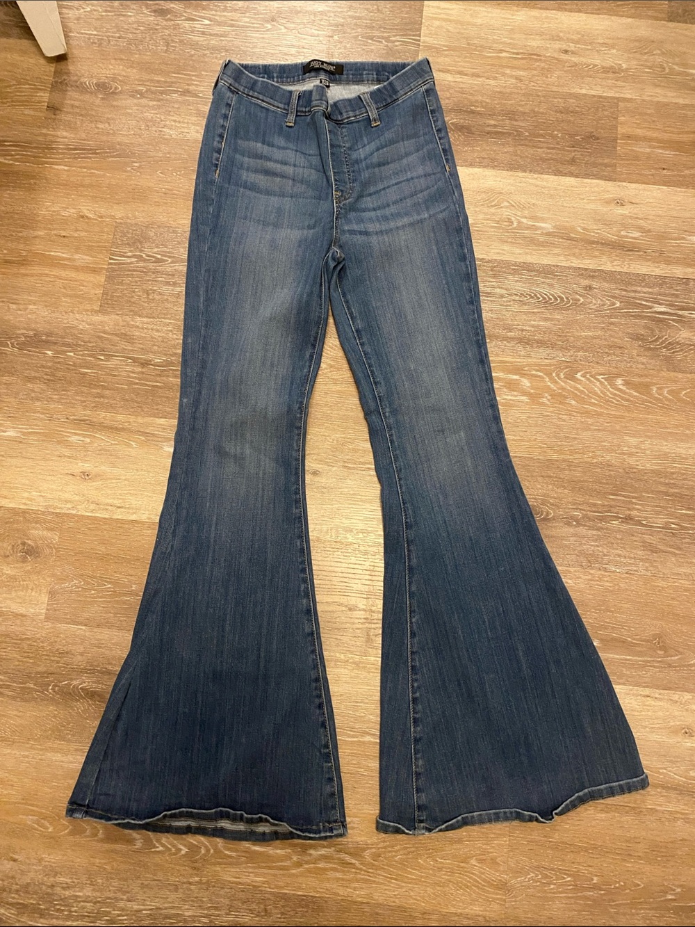 Judy Blue Medium Blue Flared Wide-Leg Jeans